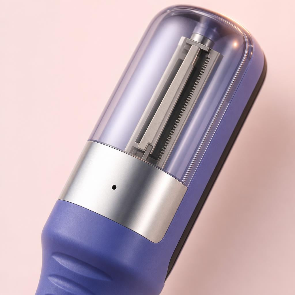 Close-up of the SmoothEnds trimmer in Blue