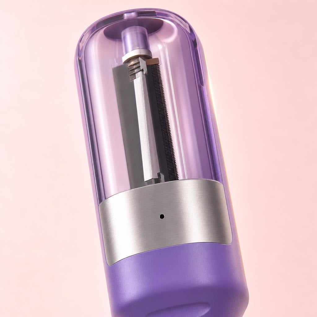 Close-up of the SmoothEnds trimmer in Purple